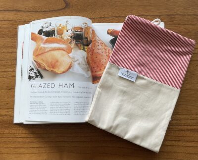Handmade Christmas ham bag, Stripes - Red design